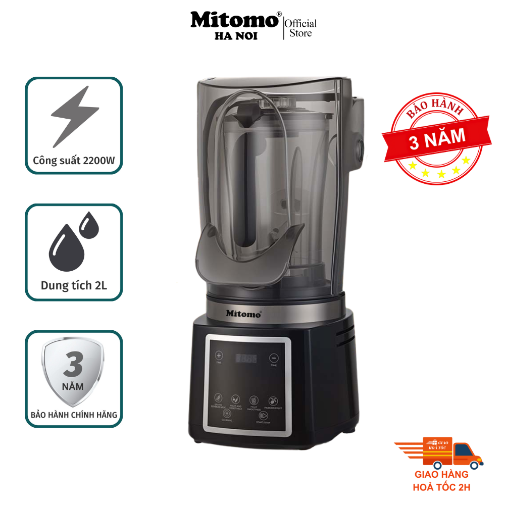 Máy xay sinh tố công nghiệp Mitomo KJ-2200, Công suất 2200W - hàng chính hãng Bảo hành 3 năm