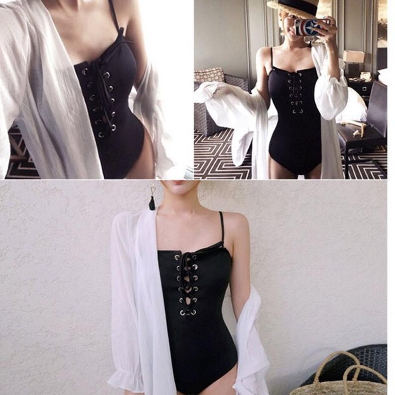 Đồ bơi nữ Bikini nữ 1 mảnh đồ bơi nữ đan ngực 2 dây vai tôn dáng quyến rủ gợi cảm chất liệu thun lạnh co dãn 4 chiều chất dày thoải mái | LM026