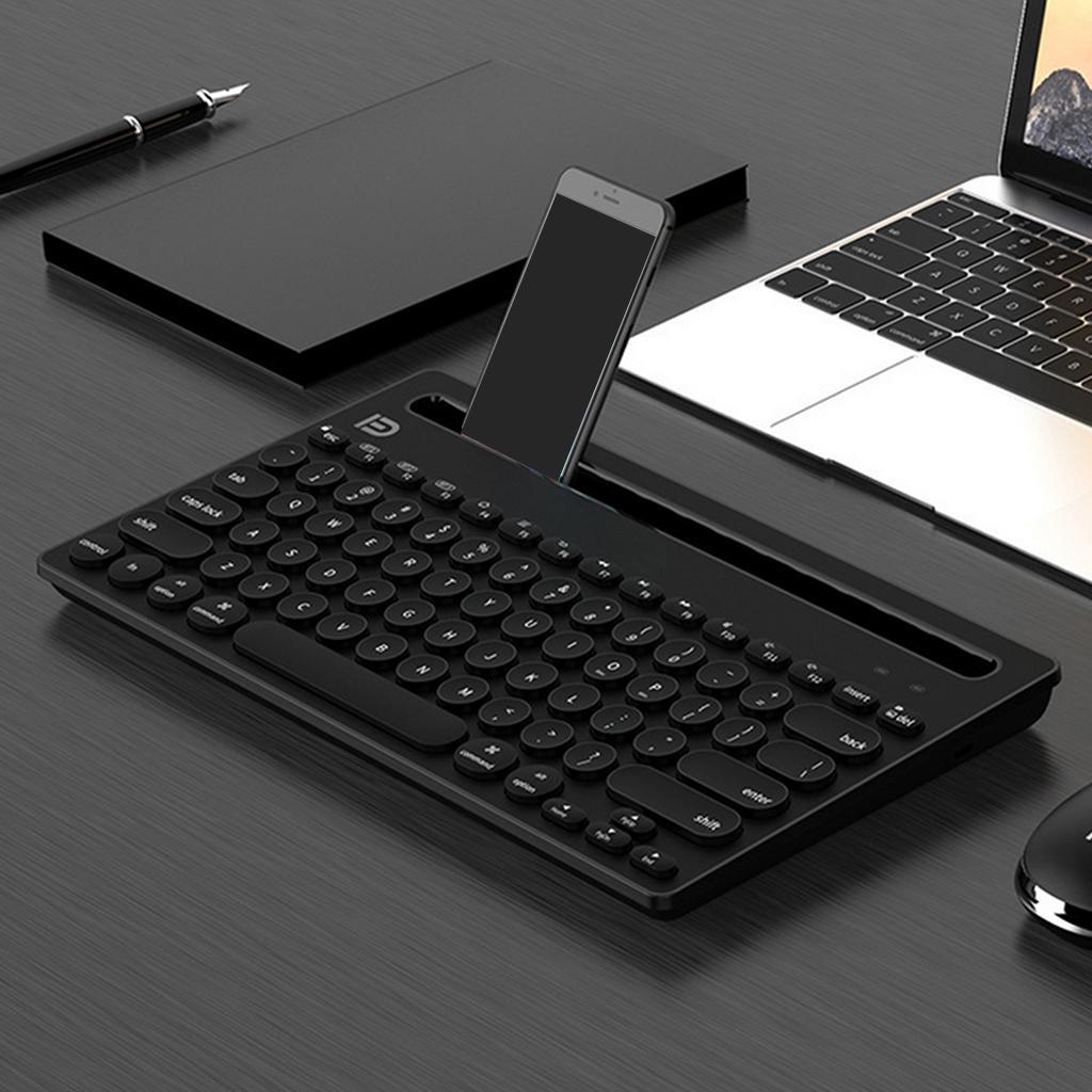 Multi-Device Bluetooth Keyboard Mini for Tablet Android PC Black