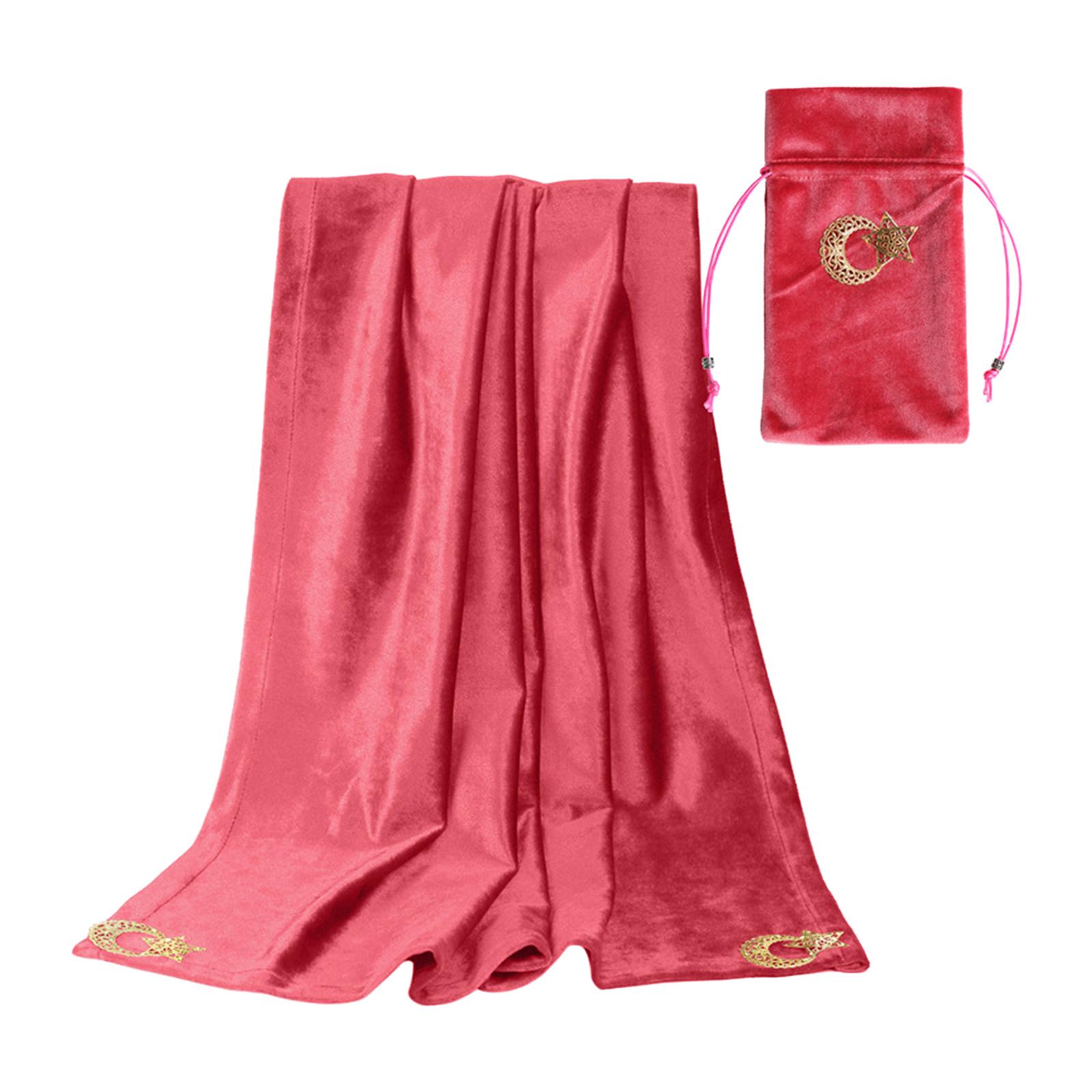 Altar Tarot Card Cloth Tablecloth Soft Velvet Astrology Tarot Divination Cards Table Cloth Tapestry with Pouch