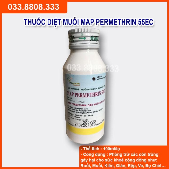 Diệt muỗi y tế Map Permethrin 55EC chai 100ml - diệt muỗi kiến gián, côn trùng nhập khẩu