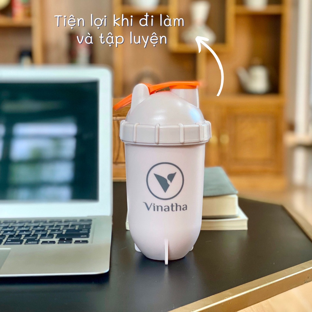 Bình Đựng Nước, Bình Lắc Pha Chế, Shaker Tập Gym - Nhựa Cao Cấp Chịu Nhiệt Vinatha, 500ml