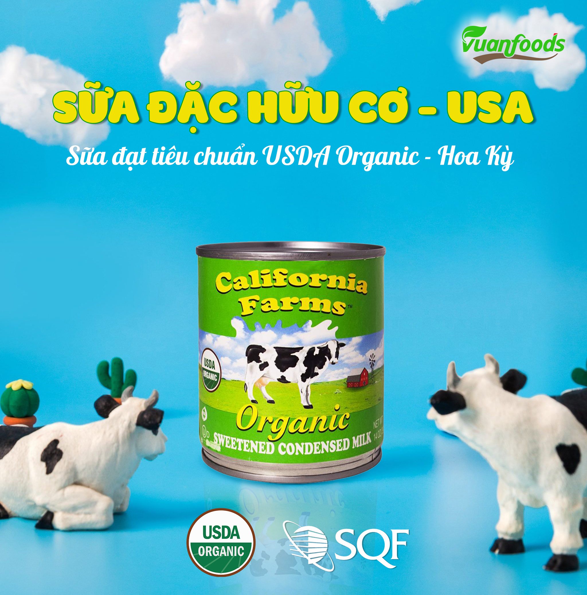 Sữa đặc có đường hữu cơ California Farms - Organic Sweetened Condensed milk California Farms 397gr