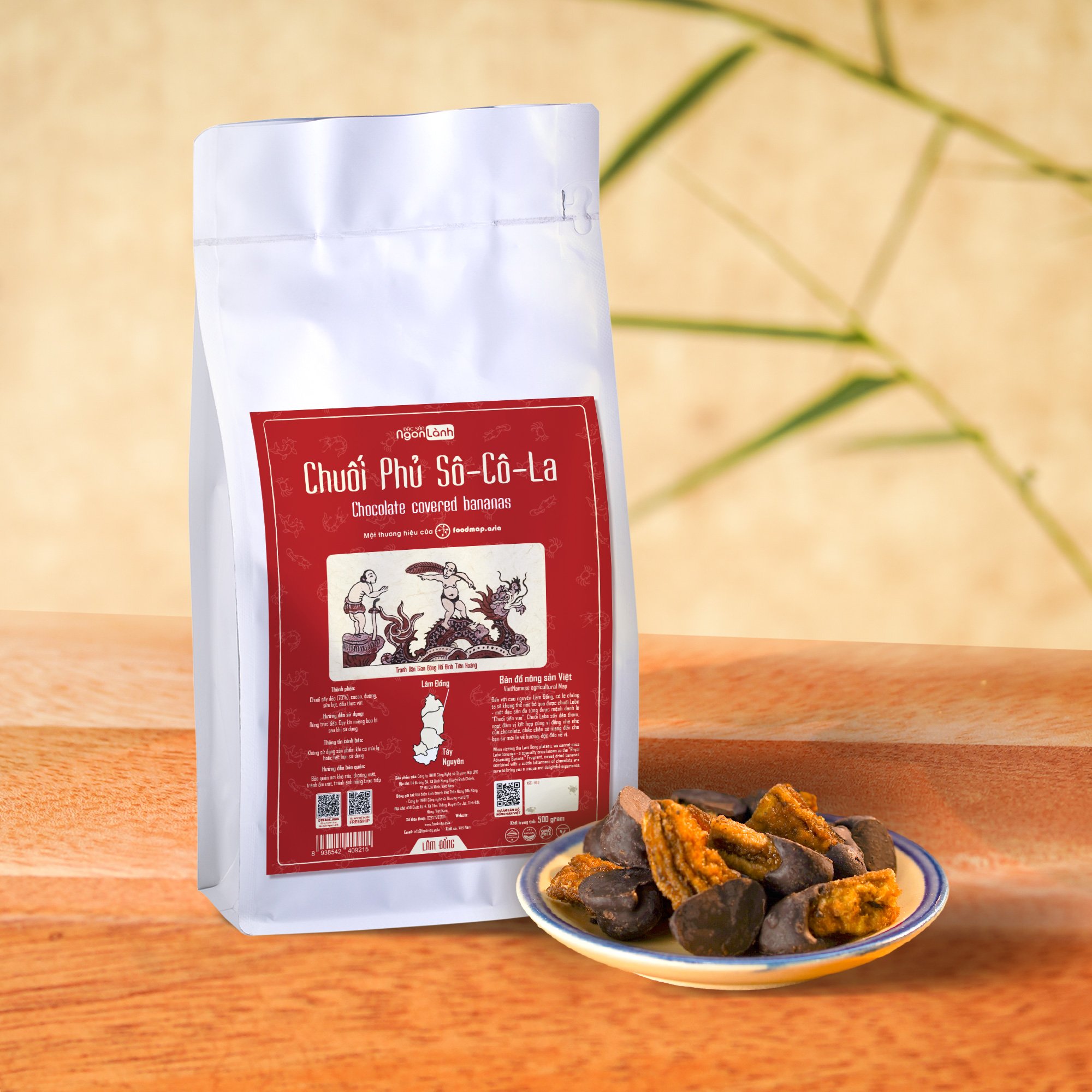 Chuối Phủ Chocolate - Túi 500g - Đặc Sản Ngon Lành