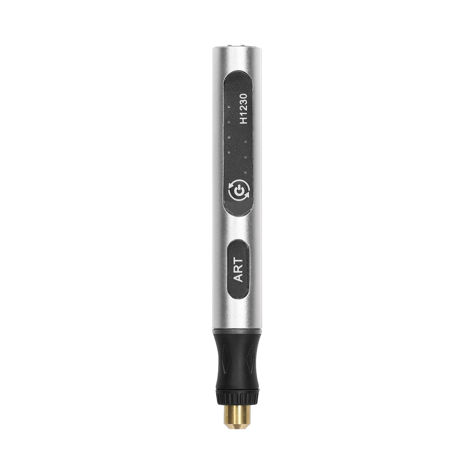 Compact Electric Grinding Pen Nail Art Polishing Machine Metal Lettering Carving Engraving Grinding Device USB Rechargeable 3 Gears of Speeds Adjustable