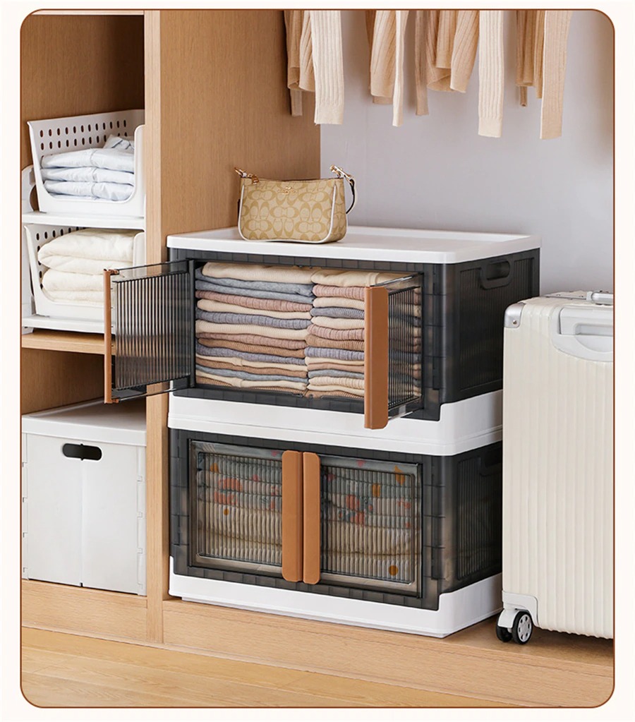 Tủ nhựa 2 cửa có thể gấp gọn Plastic Storage Container Bedroom