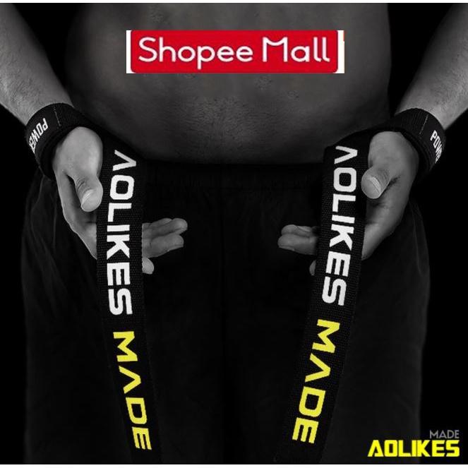 Dây Kéo Lưng Lifting Straps Hỗ Trợ Các Bài Tập Kéo Khi Thể Hình, Tập Gym AOLIKES (1 Đôi)