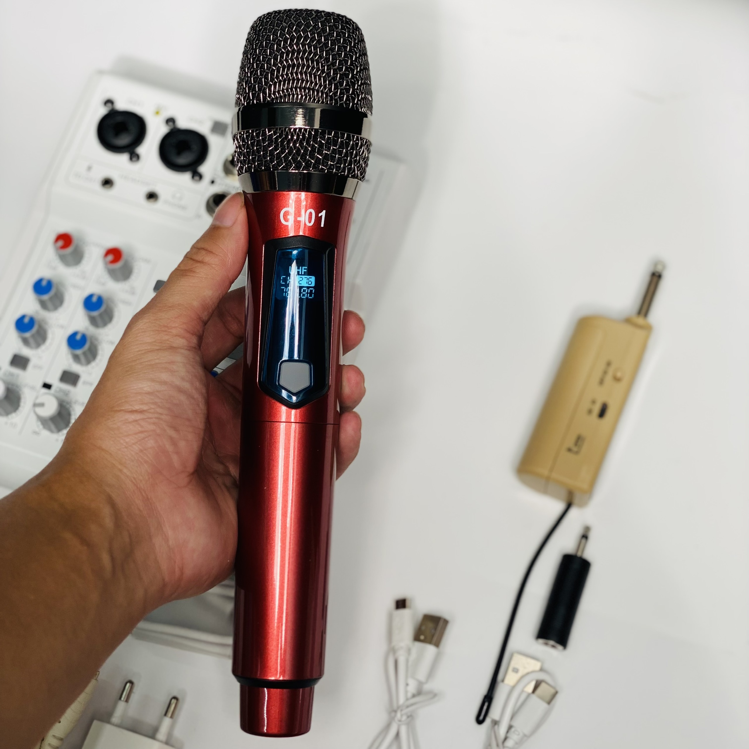 Combo Mixer Thu Âm Livestream Karaoke E4 và Mic G01 Chính Hãng Giá Tốt -  Bảo Hành 12 Tháng Hàng Chính Hãng