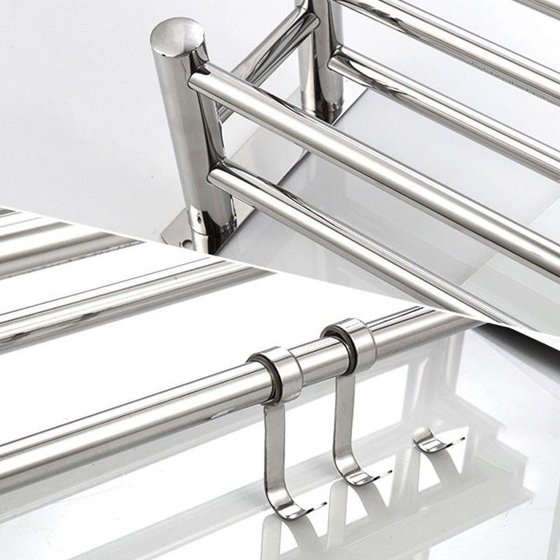 Kệ Nhà Tắm INOX 304 Bóng , Giá Treo Khăn Nhà Tắm, Để Đồ Dùng Inox Đa Năng Gắn Tường
