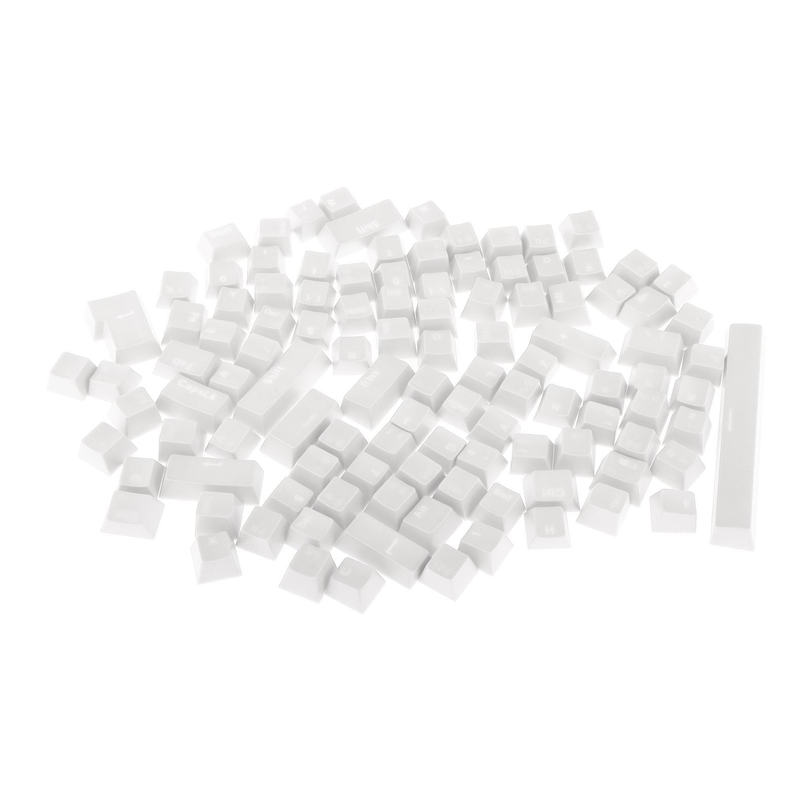 2 Pieces 108 Keys Translucent Keycaps for Mechanical Keyboard Red + White