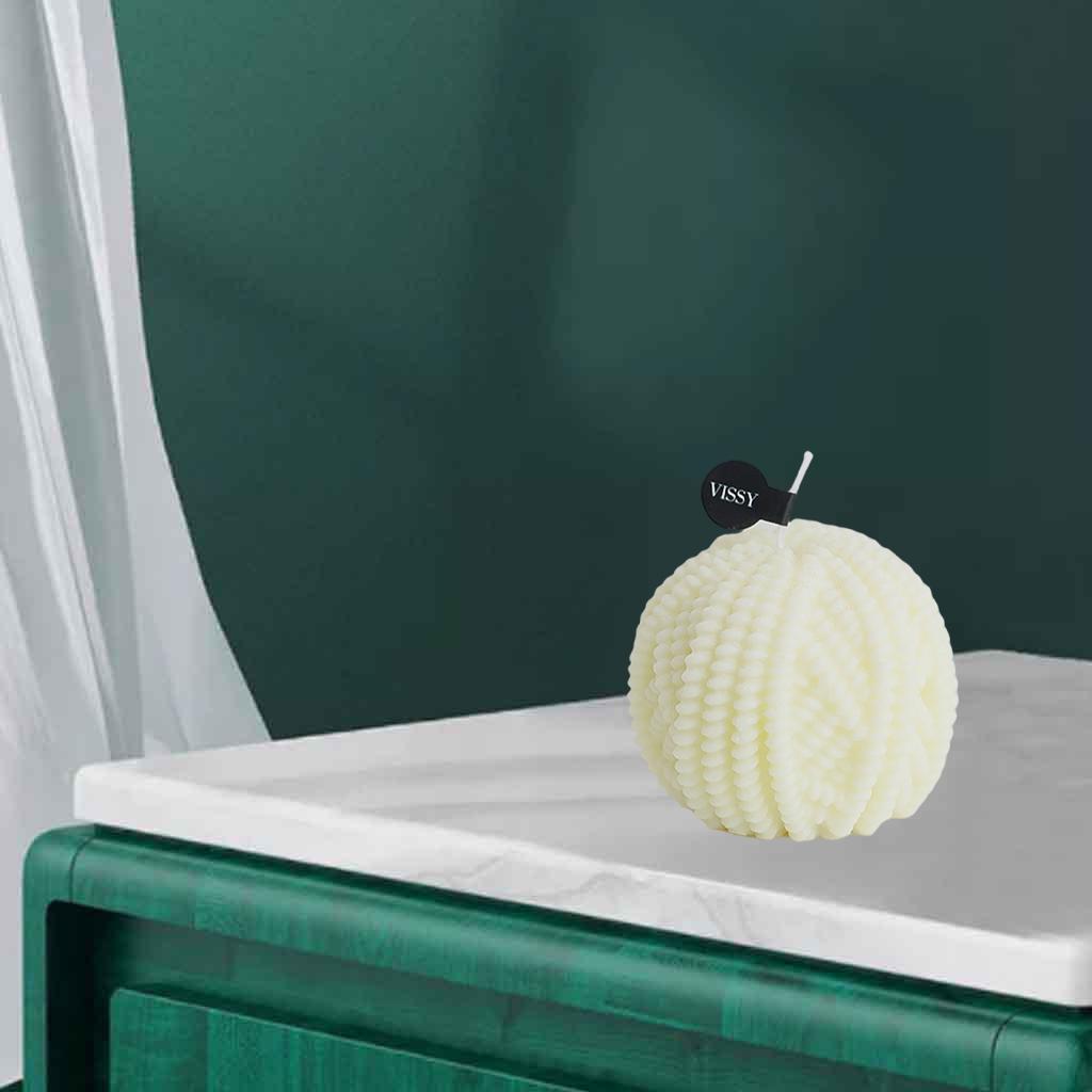 3 Pieces Ball of Yarn Candle Paraffin Handmade Home Use Relaxing Birthday