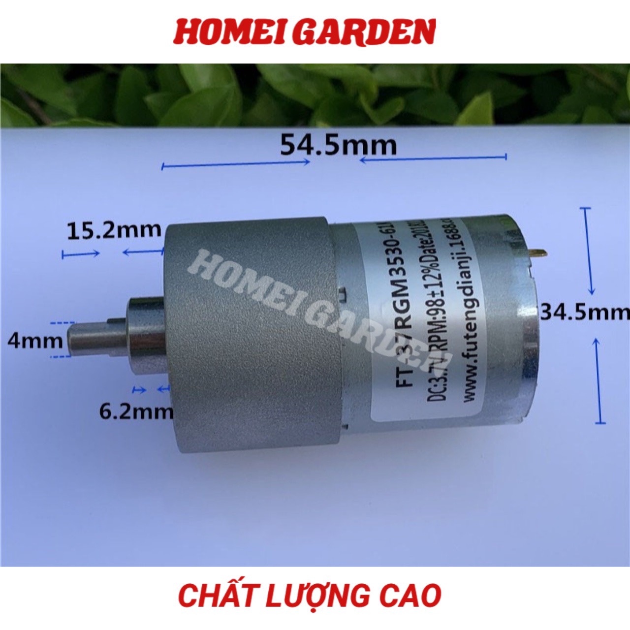 Motor giảm tốc 3V - 7,4V lực mạnh chạy êm bánh răng kim loại 88 - 196 RPM - D0367