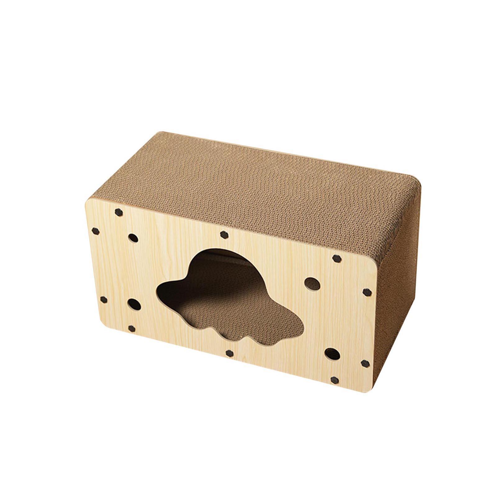 Cat Scratching Pad House Bed Corrugated Material Rectangle for Resting