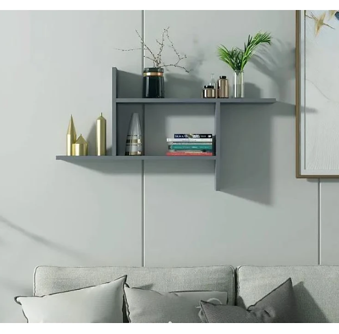 Kệ Gỗ Trang Trí Treo Tường 2 Tầng Tundo CTKT515 KT 100 x 55 x 20cm