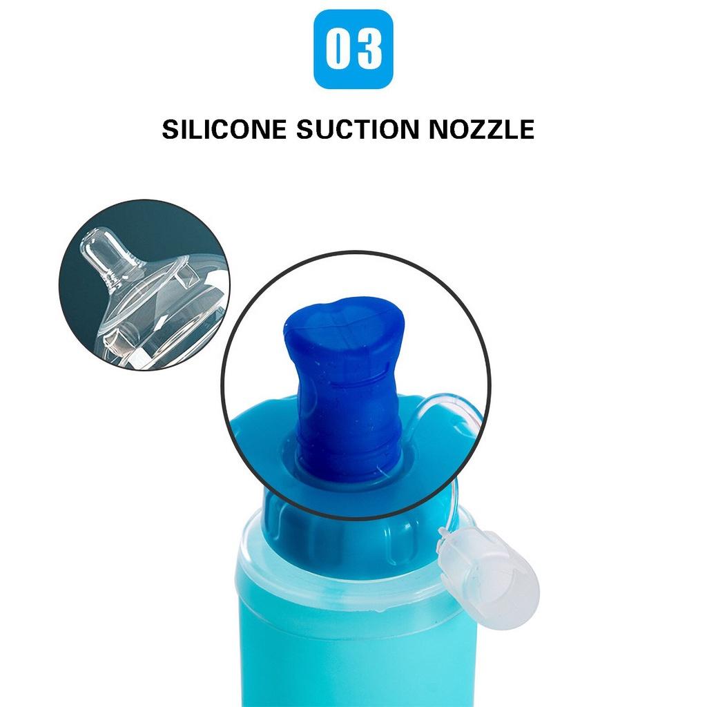 Portable Folding Water Bottle TPU Outdoor Sports Soft Water Bag Running Folding Water Bottle Hiking Camping Soft Flask Water Bag