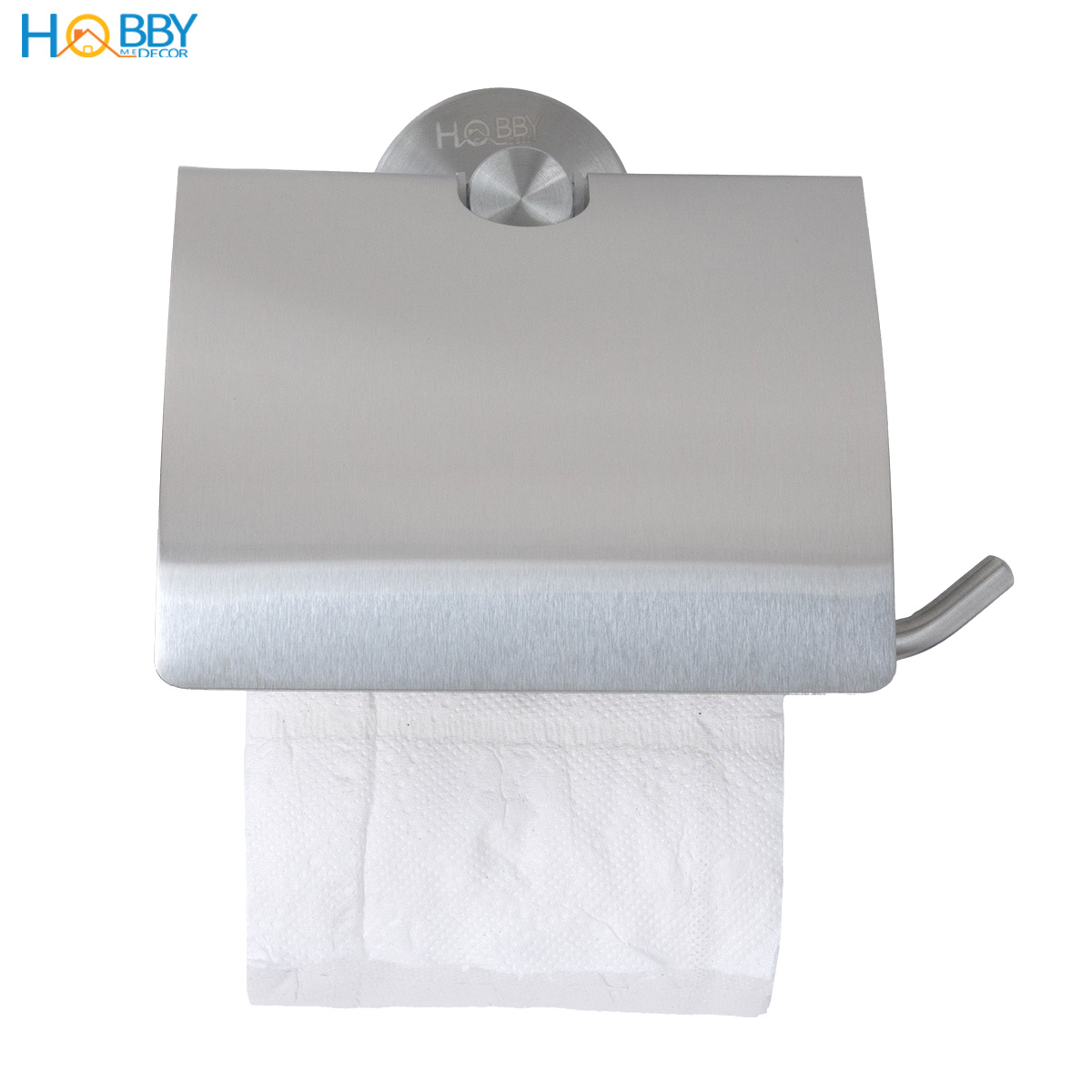 Giá Treo Cuộn Giấy Vệ Sinh Inox 304 Có Mái Che Hobby Home Decor G7
