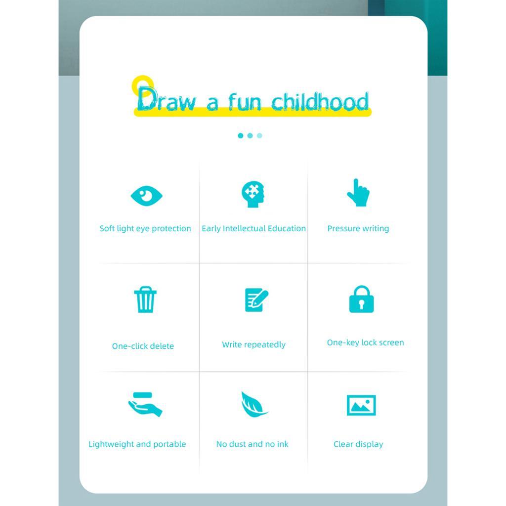2 Pcs 15" Inch LCD Writing Tablet Pad Boards Notepad for Kids