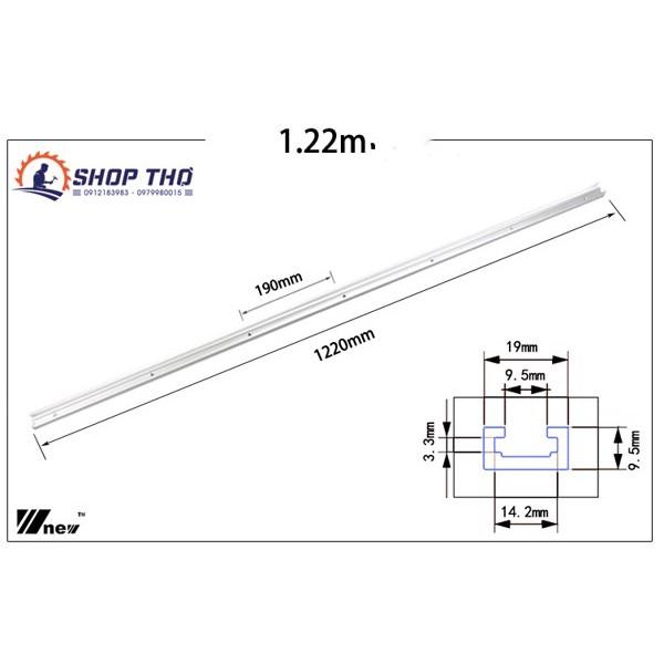 Ray nhôm T track cỡ nhỏ dùng cho chế cưa bàn, bàn khoan, máy pha