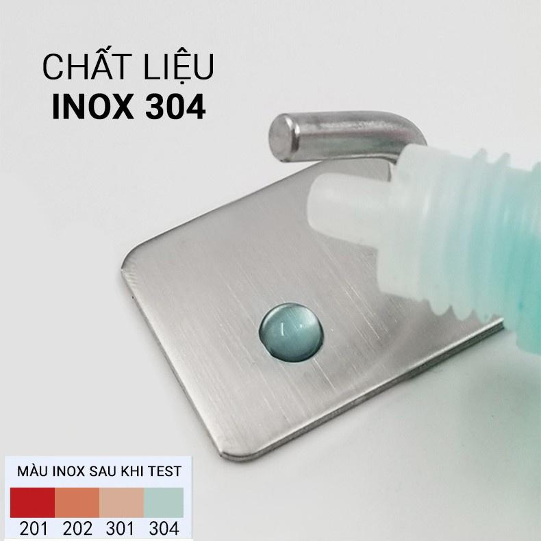 Móc INOX 304 Treo Đồ nặng, treo thớt, nồi niêu INOX 304 Dán Tường Gạch, Men, Kính