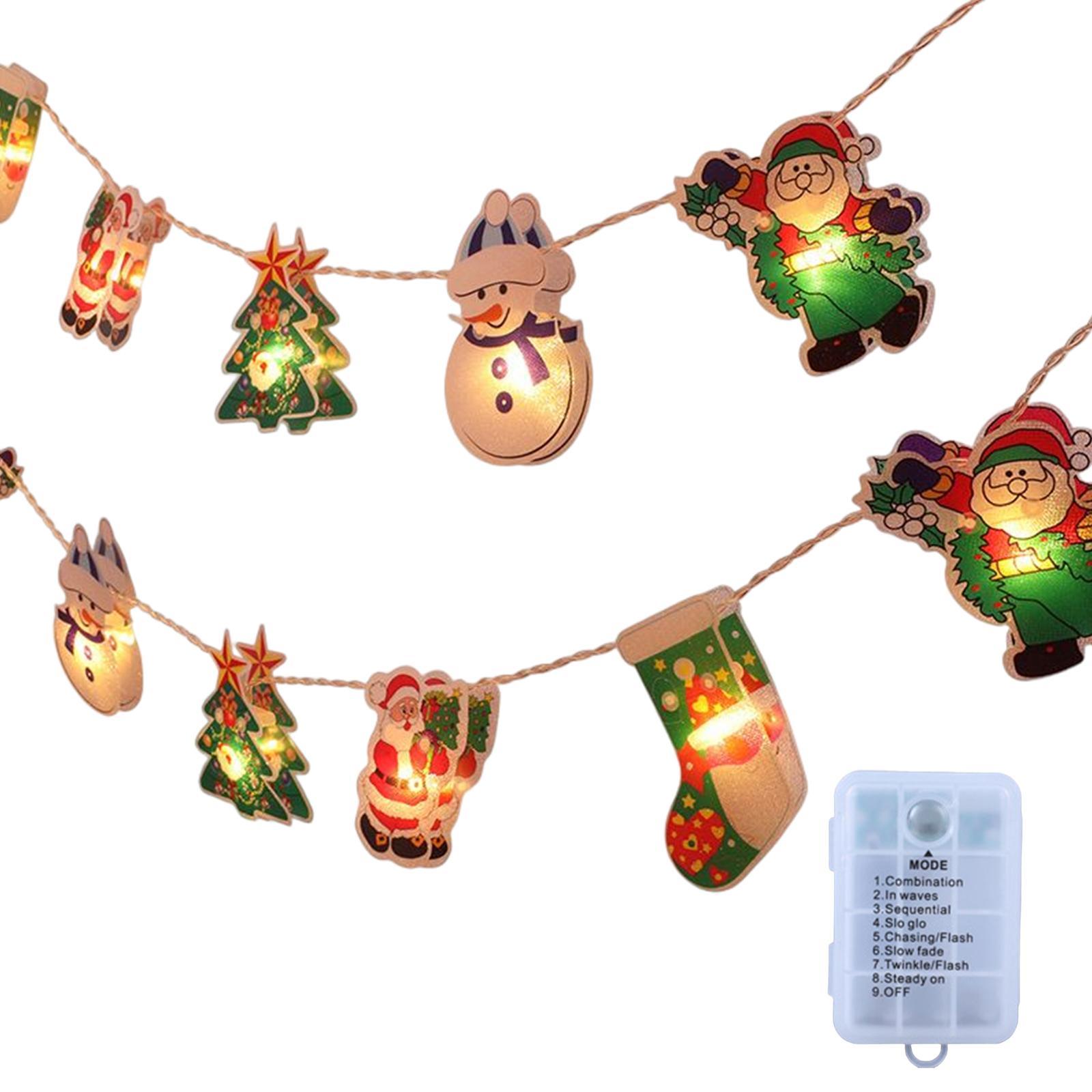 Christmas String Lights Hanging Ornament Decorative Snowman for Festival