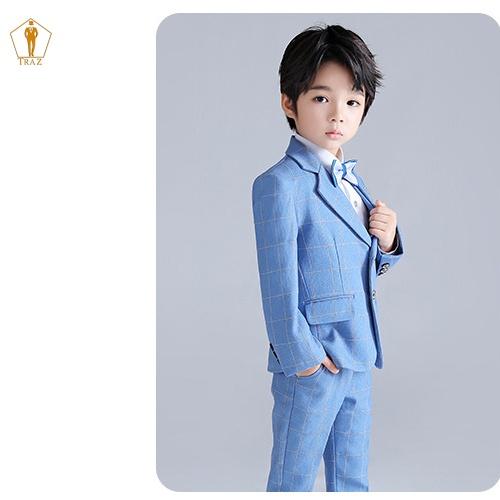 Set bộ vest TRAZ màu sáng xám xanh kem be