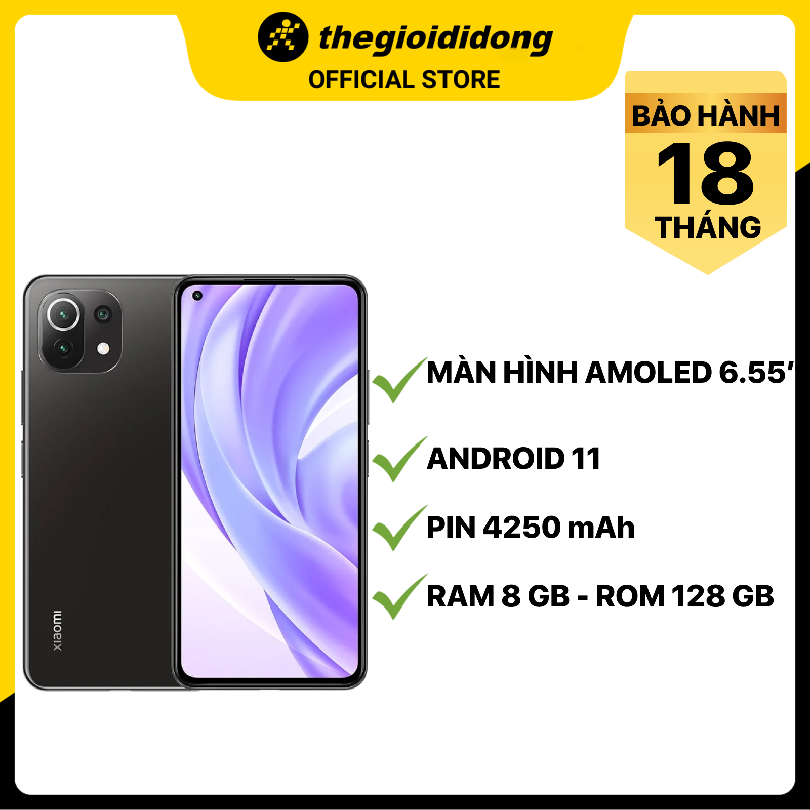 Điện Thoại Xiaomi Mi 11 Lite 4G - Hàng Chính Hãng