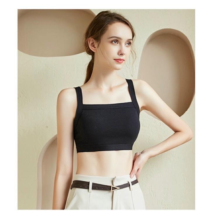 Áo bra tập gym yoga nữ mút đúc may liền cố định dáng thể thao chất cotton mềm mịn