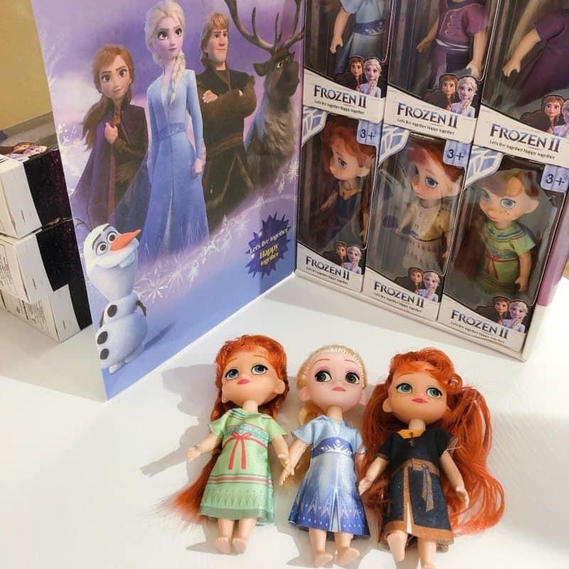 Set 6 búp bê Elsa Anna Frozen 2 Cho Bé