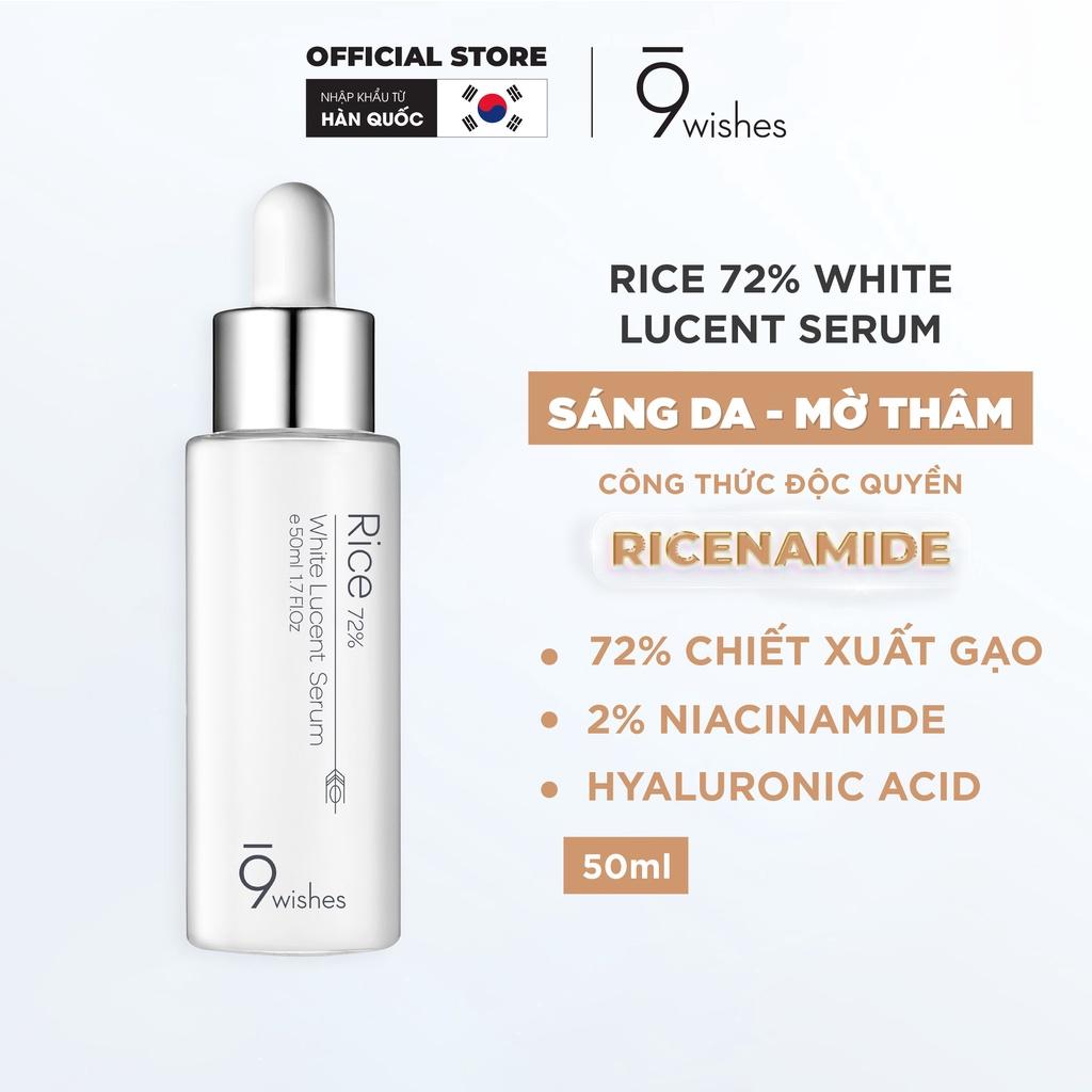 Tinh chất dưỡng gạo 9 Wishes Rice 72% White Lucent Serum 50ml