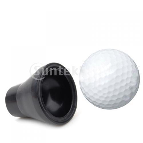 Black Rubber Golf Ball Pick-up Suction Cup for Putter Grip