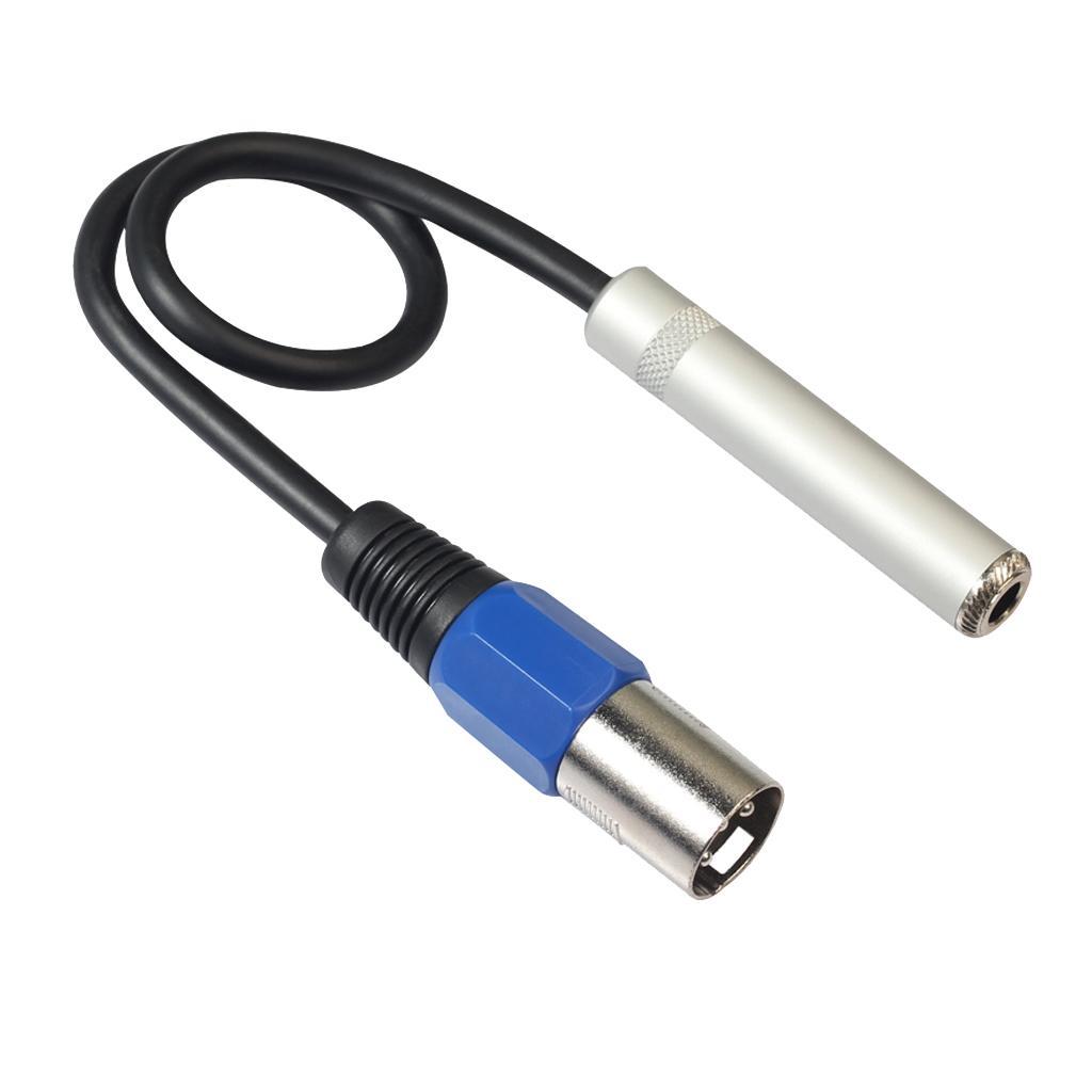 2x Balanced 3-Pin XLR Male to 6.35mm Female Stereo Audio Cable Mic Adapter