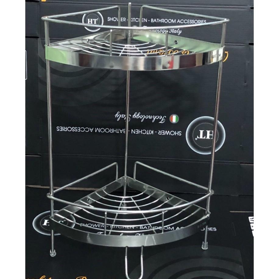 KỆ GÓC 2 TẦNG PHÒNG TẮM INOX 304