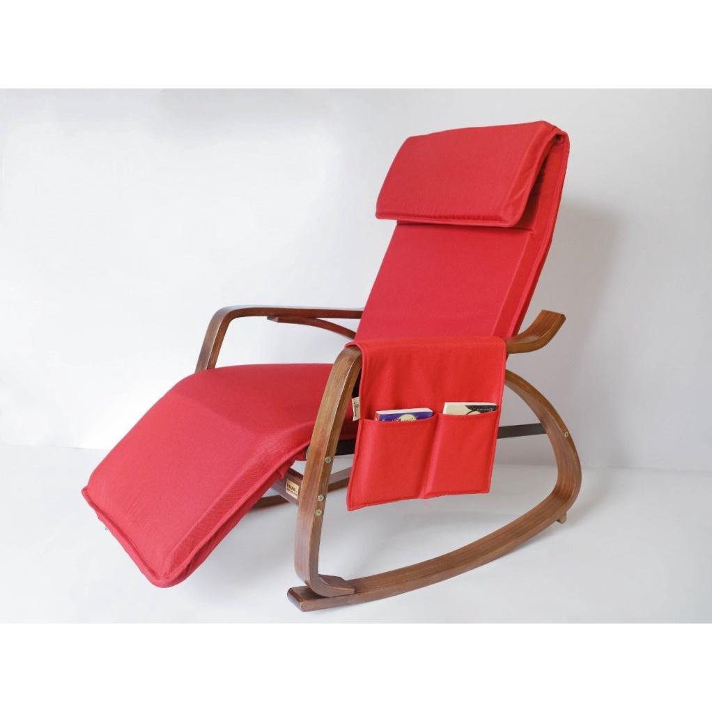 Ghế Poang Rocking Chair khung plywood óc chó_tựa lưng và gác chân có thể điều chỉnh