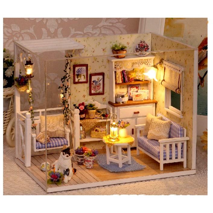 Đồ chơi mô hình nhà gỗ diy Cute Room No 3013 ( Tặng Mica Che Bụi + Keo)