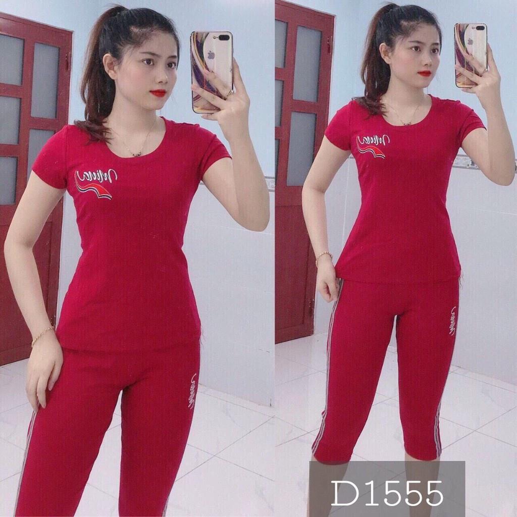 Set đồ bộ lửng mặc nhà thun cotton