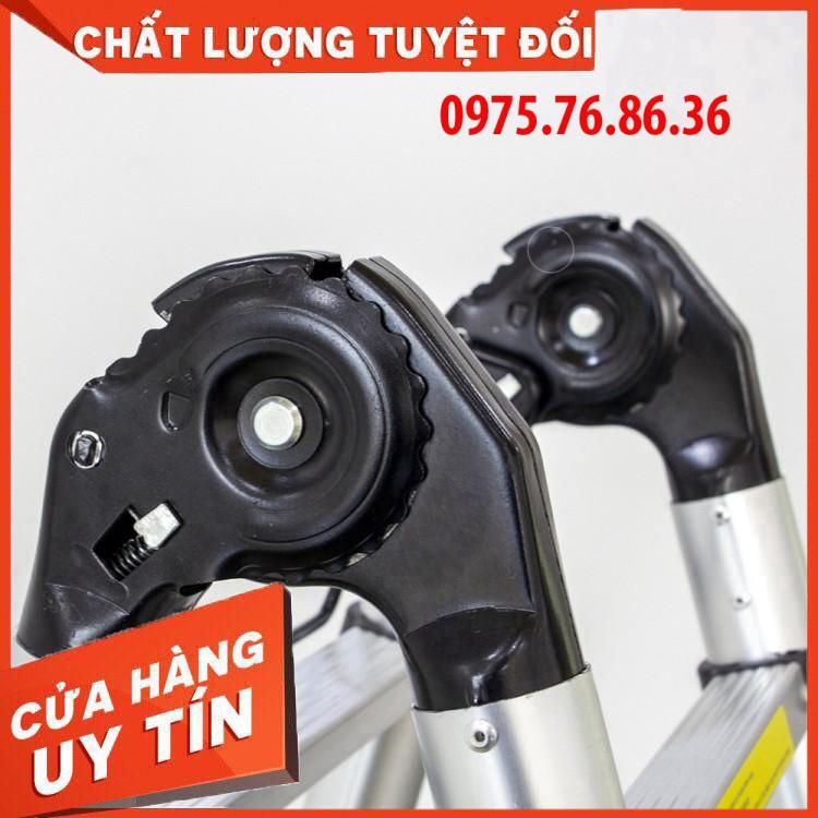 Thang Nhôm Rút Đôi Chữ A (2.8M+2.8M) - Có Bánh Xe