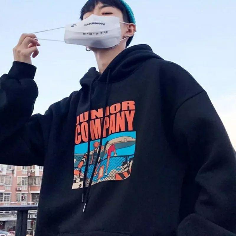 Áo hoodie nỉ Junior Company Ulzzang Unisex Form Rộng Phong cách Hàn Quốc,áo nỉ bông cotton phong cách Hàn Quốc forrm rộng unisex