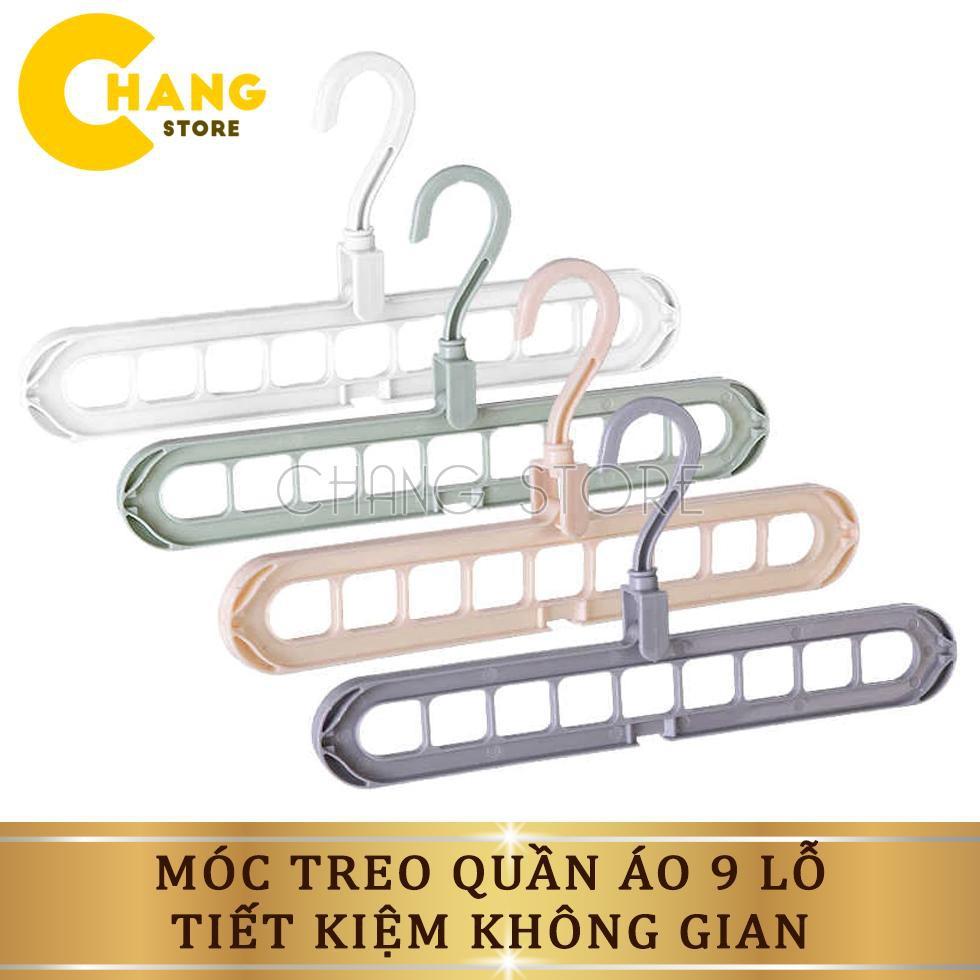 Móc treo 9 lỗ thông minh tiết kiệm không gian cho tủ dễ tìm kiếm, dễ lấy