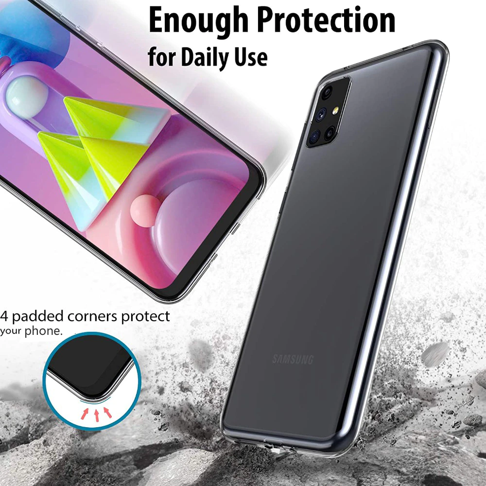 Ốp lưng silicon dẻo trong suốt mỏng 0.6mm cho Samsung Galaxy M51 hiệu Ultra Thin độ trong tuyệt đối chống trầy xước - Hàng nhập khẩu