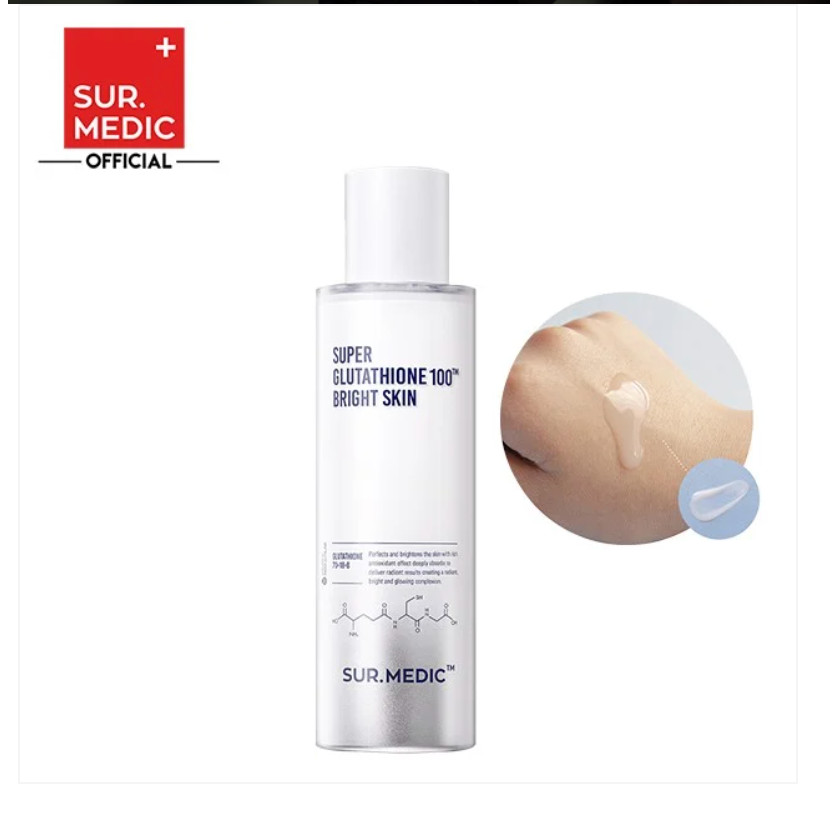 Nước Hoa Hồng Dưỡng Trắng Da Sur.Medic+ Super Glutathione 100 Bright Skin 145ml