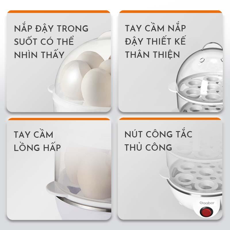 Nồi hấp trứng 2 tầng GAABOR GE-M03A - Hàng chính hãng