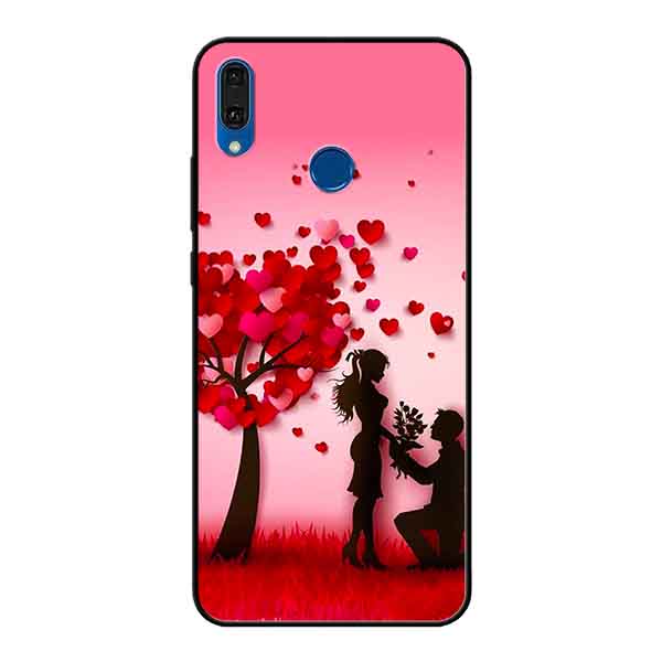 Ốp Lưng in cho Huawei Y9 2019 Mẫu Nền Trái Tim 1 - Hàng Chính Hãng