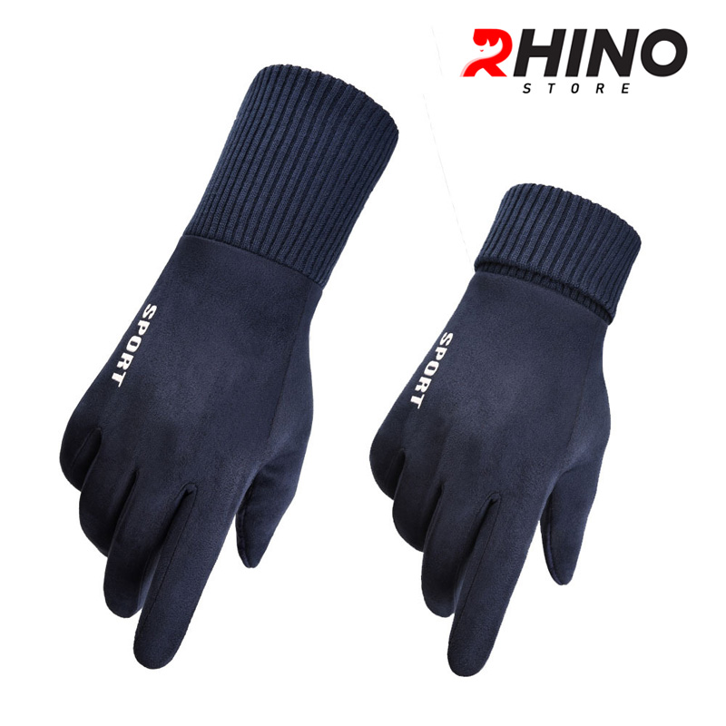 Găng tay da lộn giữ ấm mùa đông Rhino G801 nam nữ, chống gió