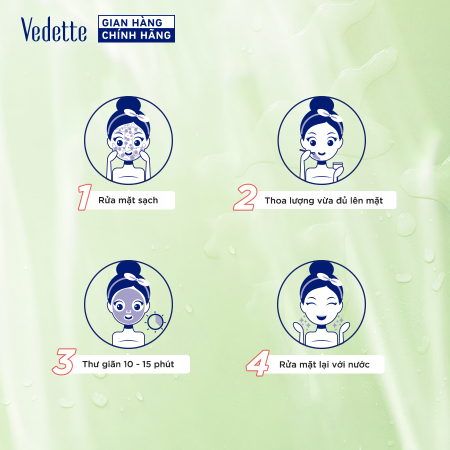 Mặt nạ đất sét Vedette Than Hoạt Tính 145g