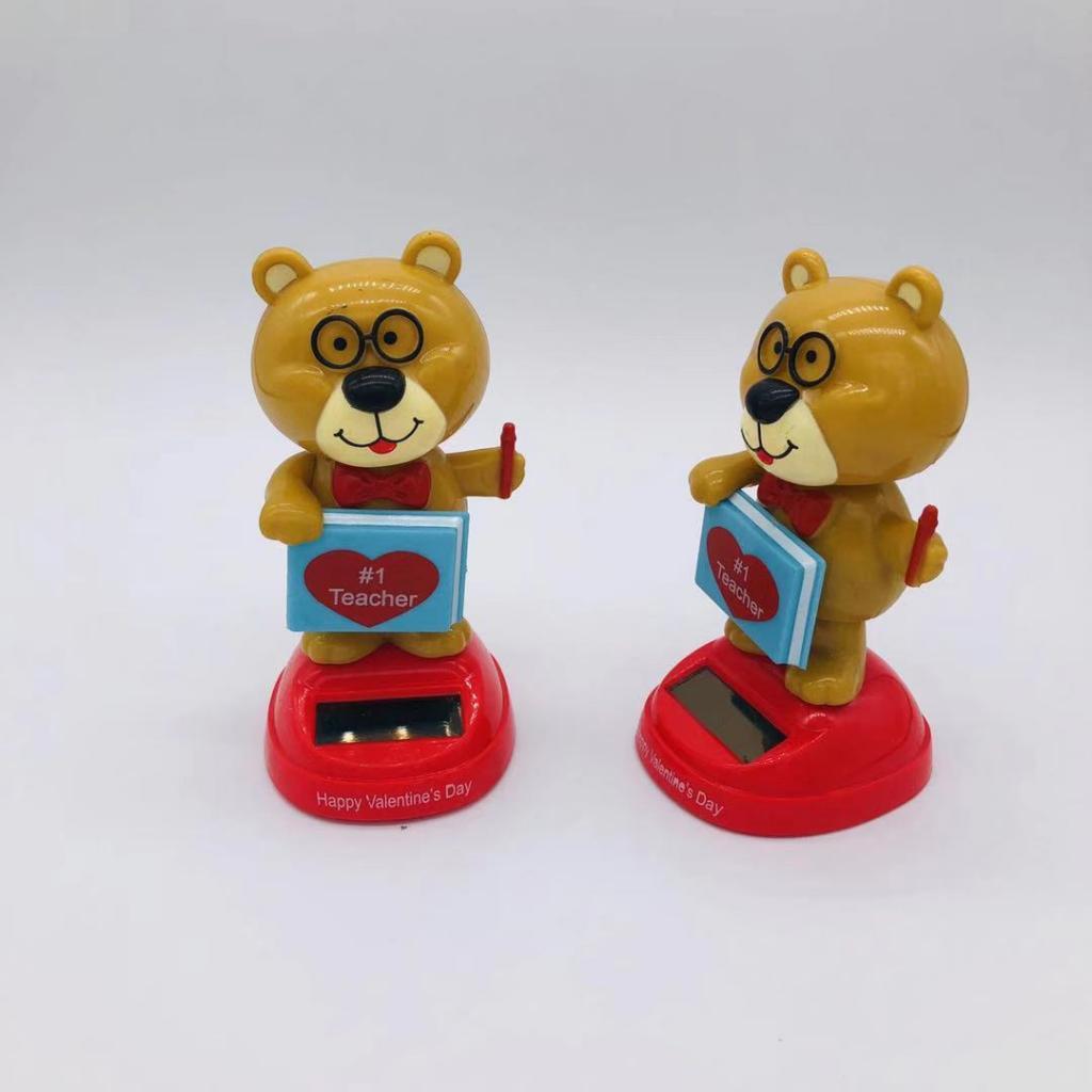 Solar Powered Toy Figure Model Dancing Toy Home Car Decor Xmas New Year Gift