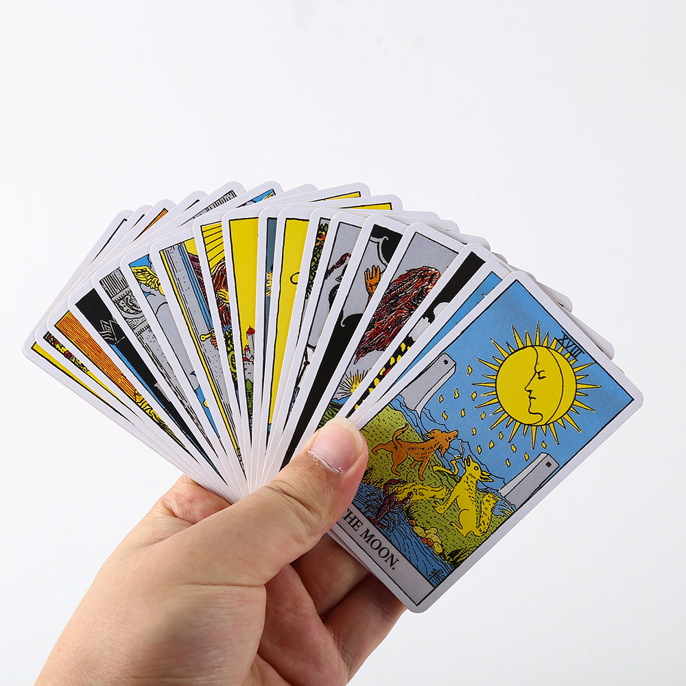 Img  Bộ Bài The Classic Waite Tarot Rider Hộp Thiếc 78 Lá 98x58 Mm Tặng Đá Thanh Tẩy