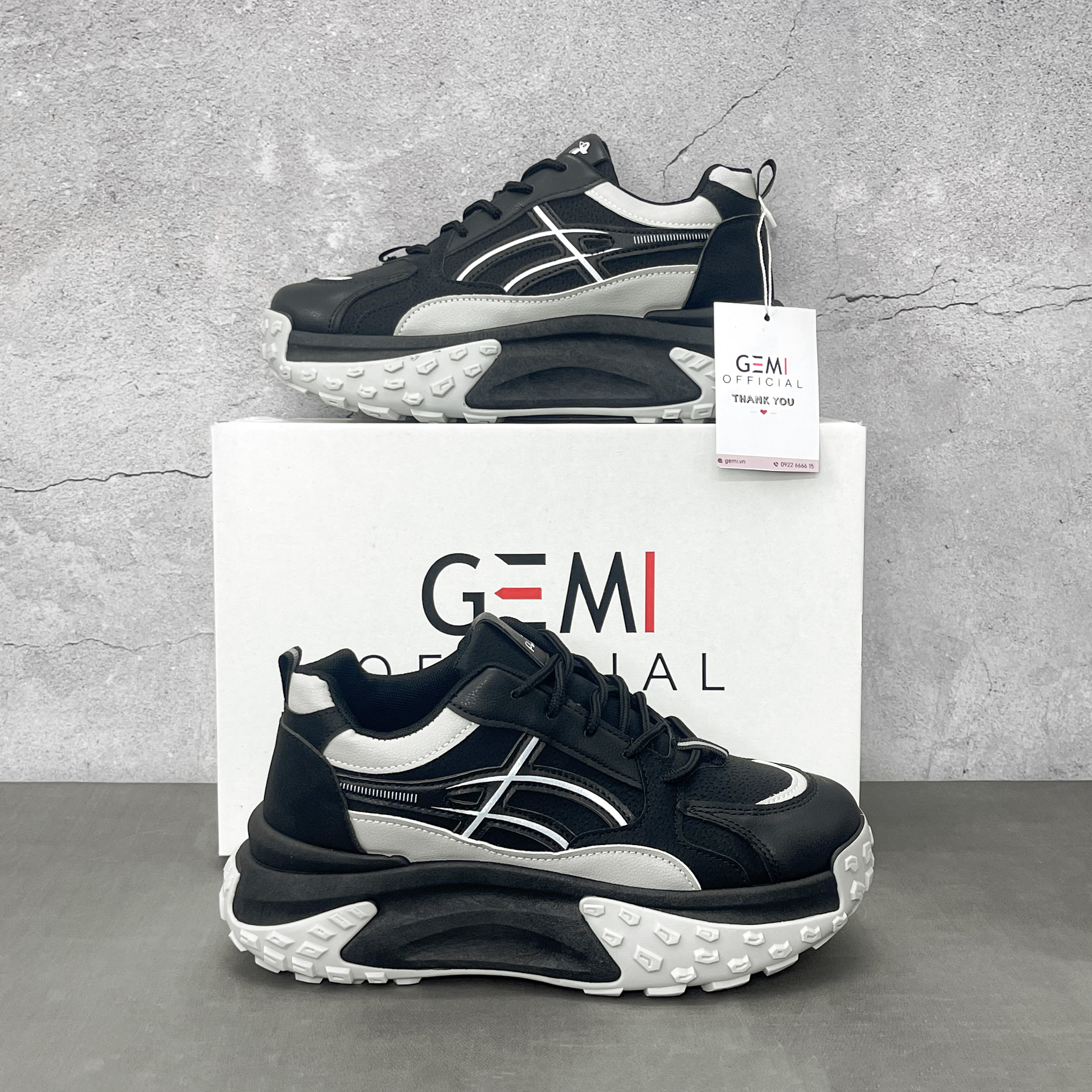 Giày thể thao nữ GEMI - giày ullzzang màu Đen- Nâu, giày đẹp, siêu bền - M7329