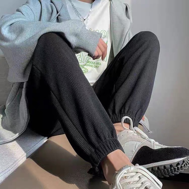 Quần boom tổ ong unisex - quần jogger bo gấu nhiều màu