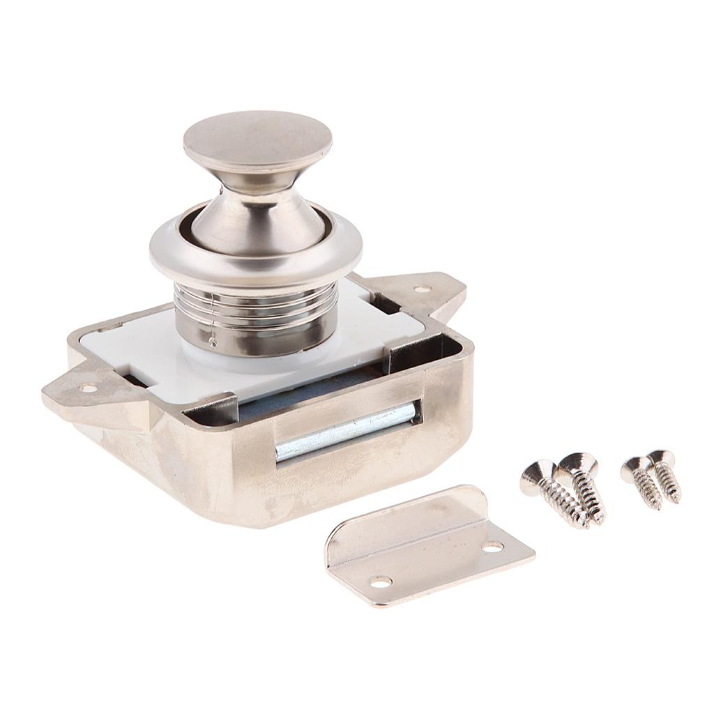 Đẩy Nút Chốt Khóa Móc Khóa Phù Hợp Với Thuyền RV Tủ Tủ Niken 11-18 Mm