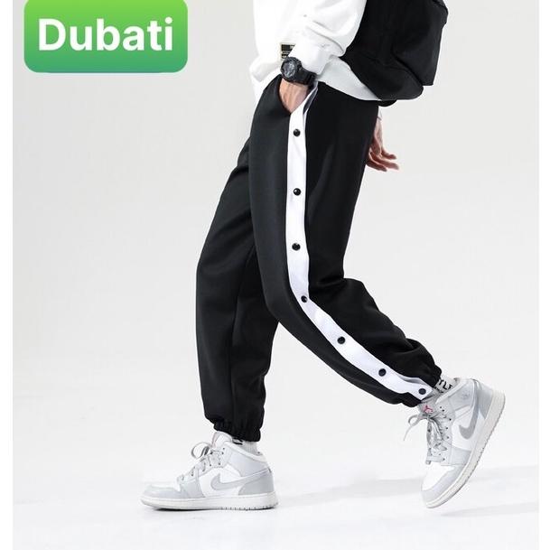 QUẦN JOGGER THỂ THAO NAM NỮ UNISEX CHẤT NỈ DÀY DA CÁ ỐNG SUÔNG RỘNG 7 CÚC BẤM THỜI TRANG THU ĐÔNG HOT TREND - DUBAI F